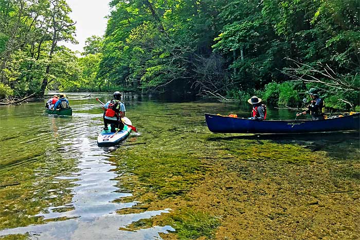 釧路川源流部の川下り　鏡の間