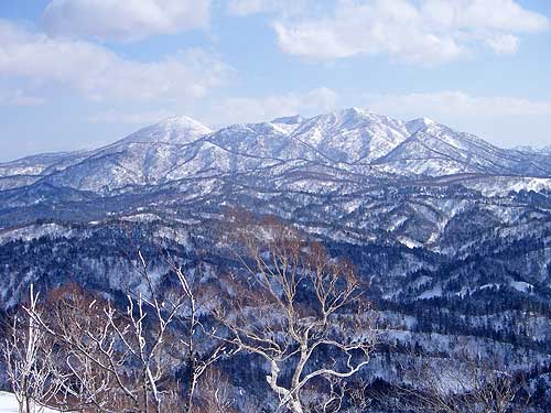 頂上から見る神居尻山